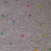 Alpenfleece středně šedý melanž s barevnými hvězdičkami (0,44)